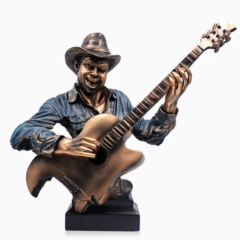 Music Statue Resin Cold Cast Copper Artwork
