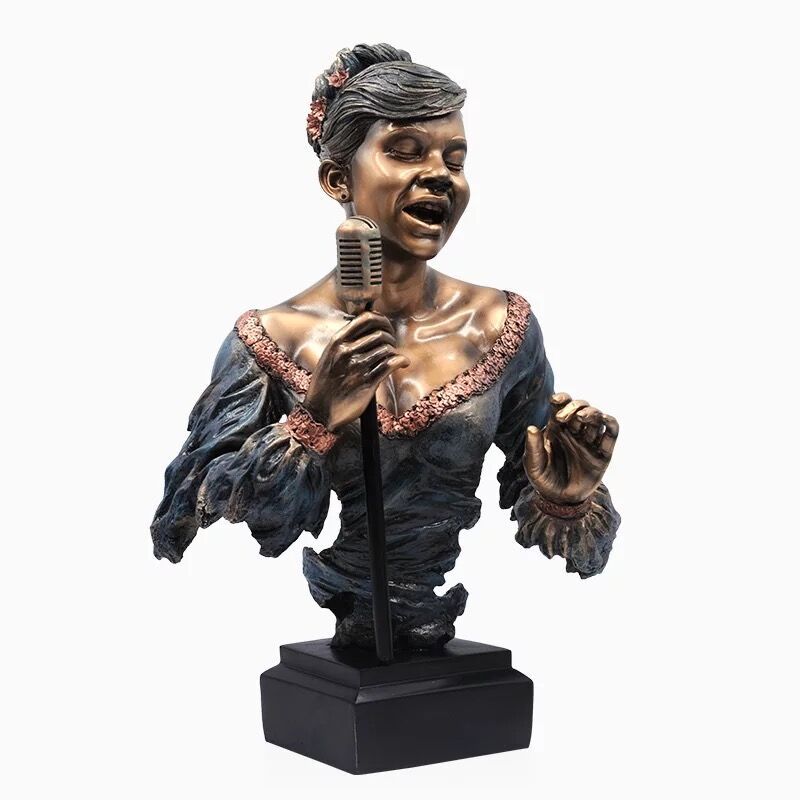 Music Statue Resin Cold Cast Copper Artwork