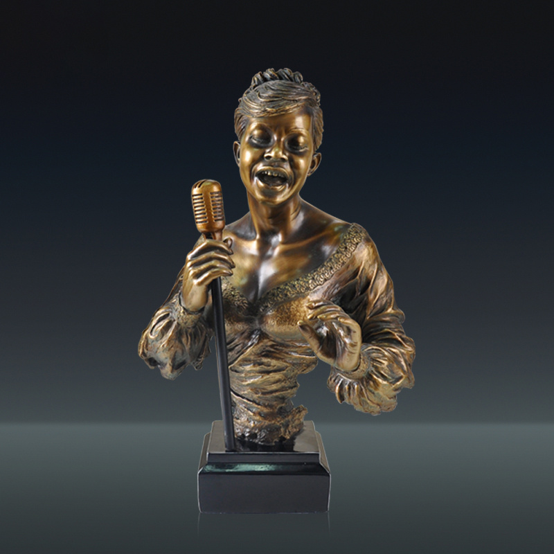 Music Statue Resin Cold Cast Copper Artwork