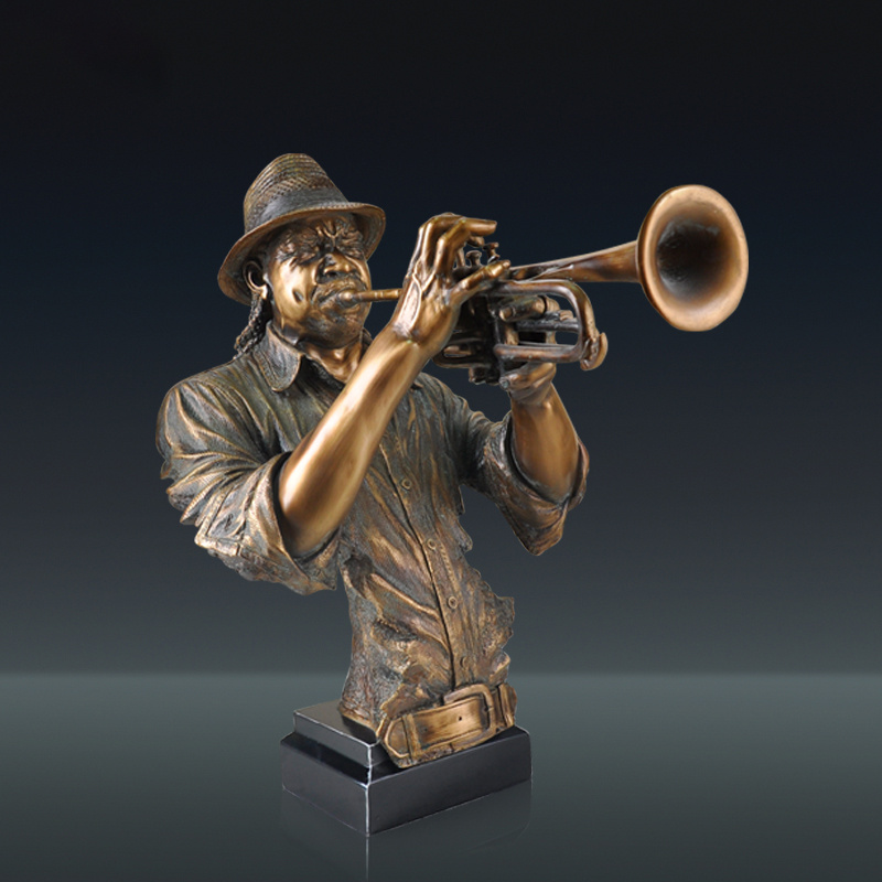 Music Statue Resin Cold Cast Copper Artwork