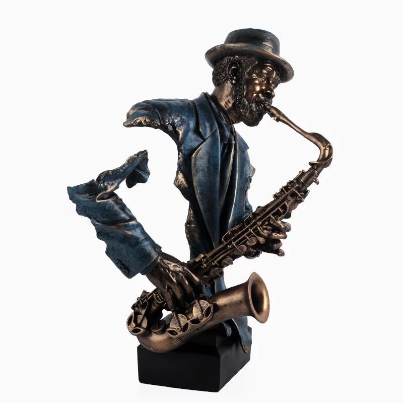Music Statue Resin Cold Cast Copper Artwork