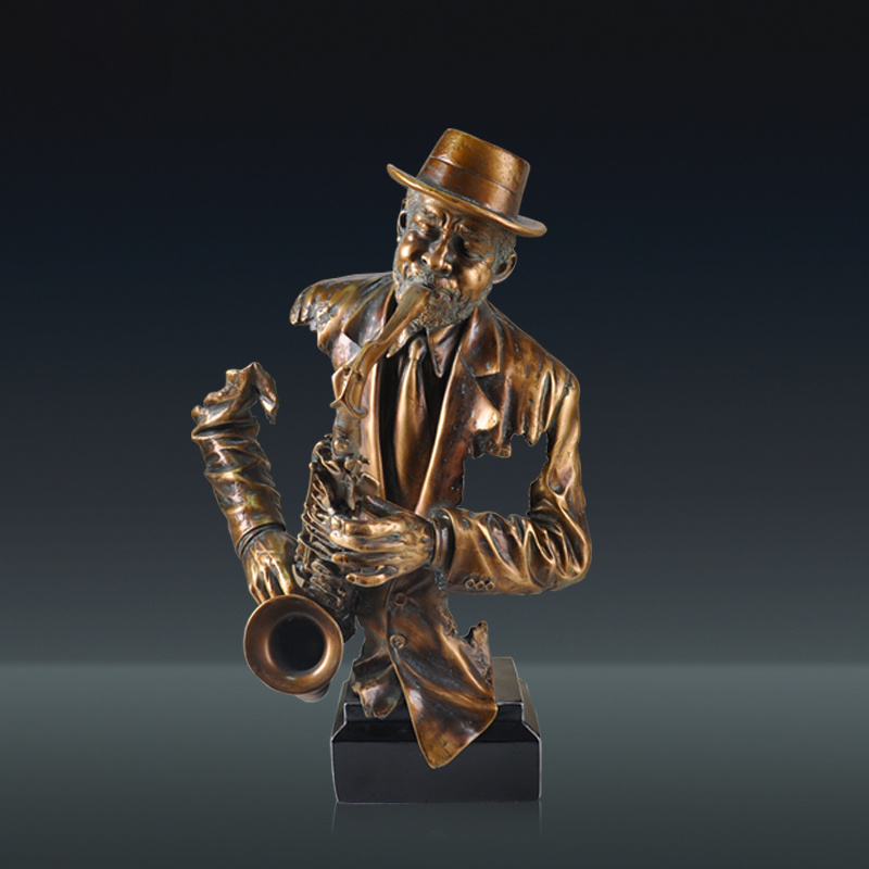 Music Statue Resin Cold Cast Copper Artwork