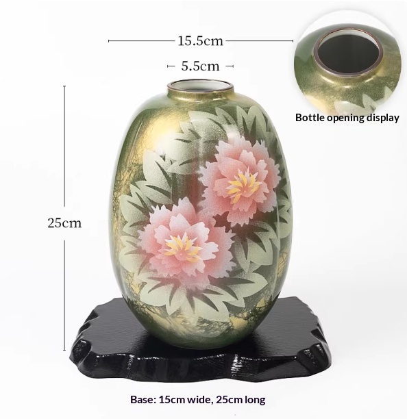 Brand-new Kutani-yaki Vase Ornament For Living Room Desk Decor