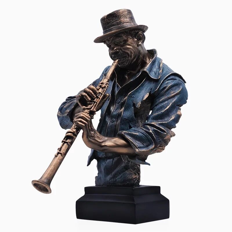 Music Statue Resin Cold Cast Copper Artwork